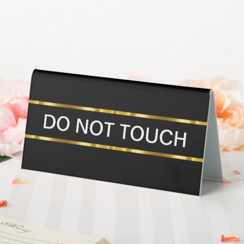 Classy Bulk Do Not Touch Tent Style Desk Signs