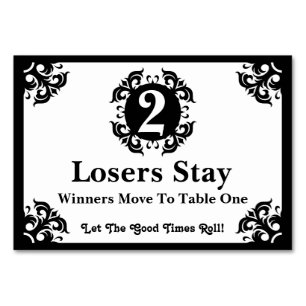 Classy Bunco Table Card #2