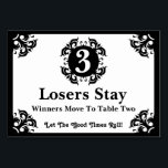 Classy Bunco Table Card #3<br><div class="desc">Classy looking table card will give an elegant touch to your wedding, anniversary, fundraiser, dance, seminar, convention, dinner, corporate, business, graduation, retirement, shower, tea, luncheon, Bunco night, or other special event. Font size, font style and font color can be changed to fit your own color theme. Add your own date,...</div>