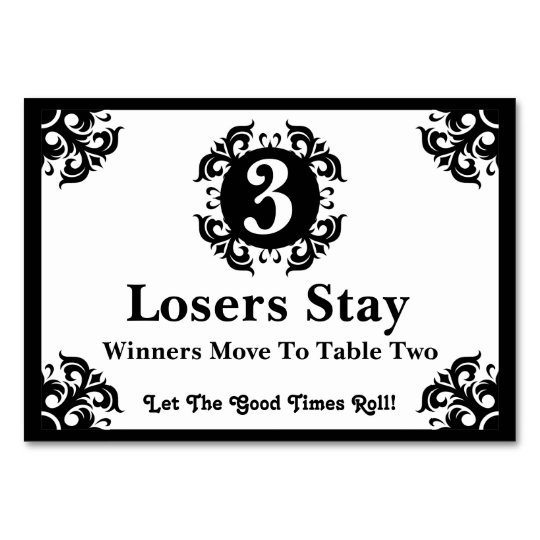 Classy Bunco Table Card #3 | Zazzle.com