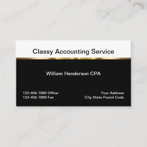Classy Business Accountant Business Card