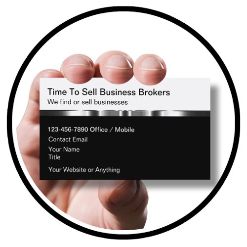 Classy Business Broker Business Cards