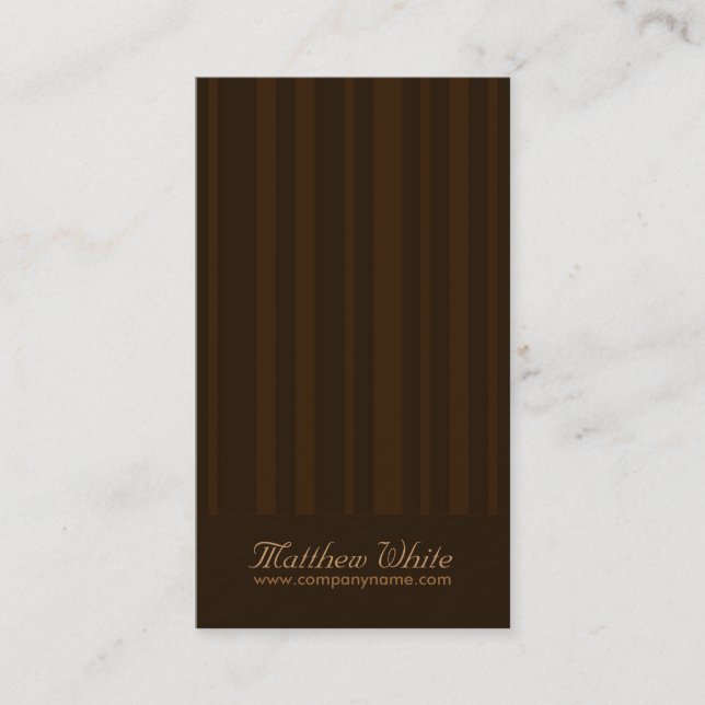 Classy Business Cards - Vertical Stripe Design (Front)