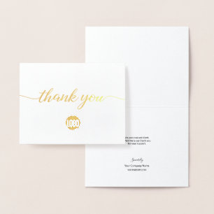 Classy Business Customer Appreciation Thank you Foil Card
