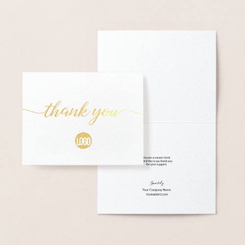 Classy Business Customer Appreciation Thank you Foil Card