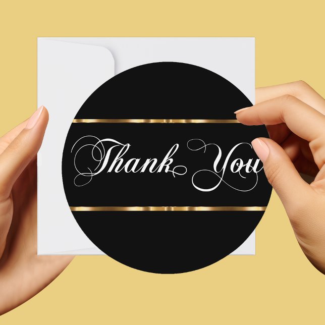 Classy Business Elegant Round Thank You Cards (Creator Uploaded)