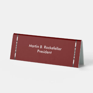 Classy Business Office Executive Desk Name Table Tent