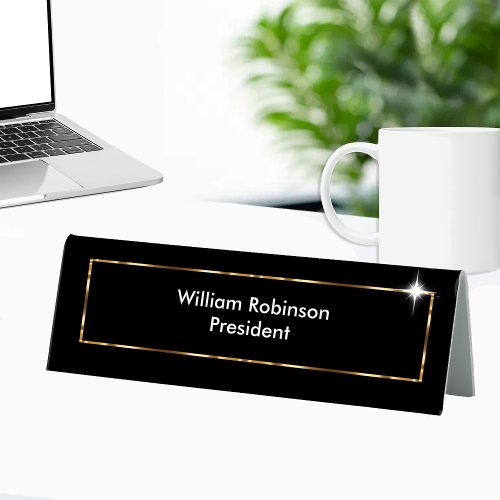 Classy Business Office Executive Desk Plaque Table Tent Sign