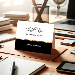 Classy Business Referral Thank You Cards