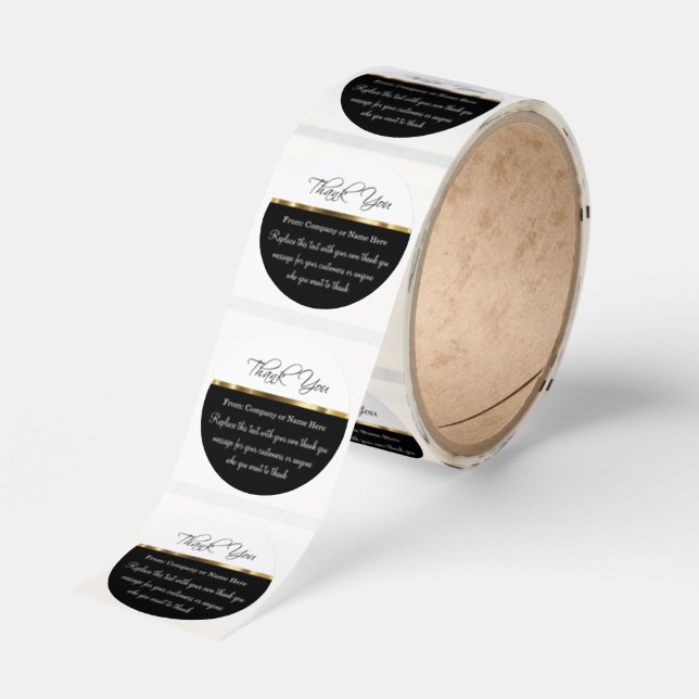 Classy Business Thank You Roll Of Sticker Labels (Roll)