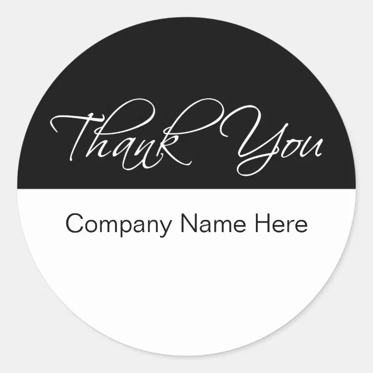 Classy Business Thank You Stickers Zazzle