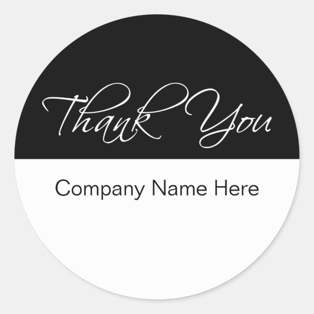Classy Business Thank You Stickers (Front)