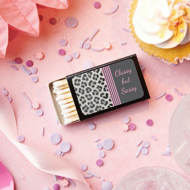 Classy but Sassy Leopard Print Matchbox Matchboxes (Insitu)