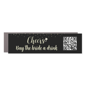 Classy Buy the Bride A Drink QR Code Car Magnet