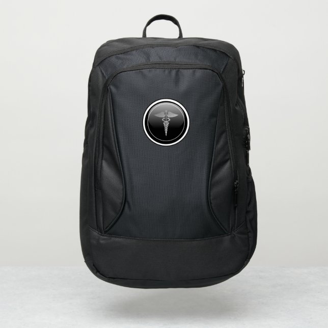 Classy Caduceus Medical Symbol Port Authority® Backpack (Front)