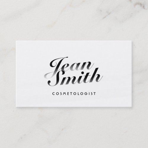 Classy Calligraphic Cosmetologist Business Card