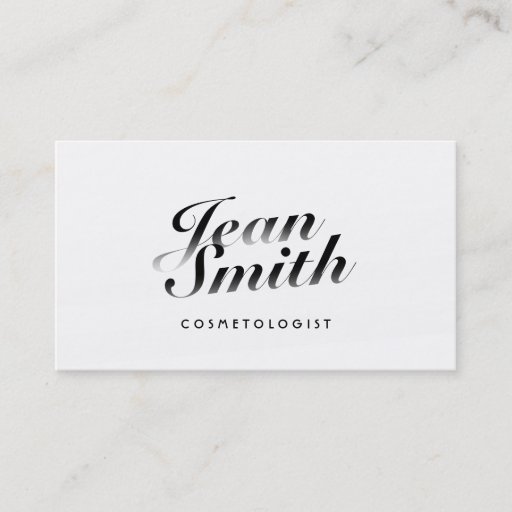 Customizable Classy Calligraphic Cosmetologist Business Card