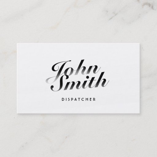 Customizable Classy Calligraphic Dispatcher Business Card