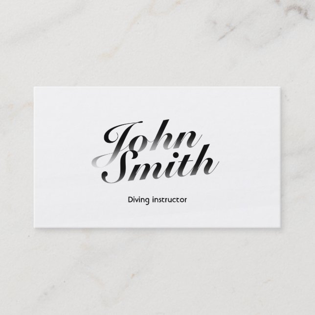 Classy Calligraphic Diving Business Card (Front)