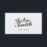 Classy Calligraphic Math Tutor Business Card<br><div class="desc">Classy Calligraphic Math Tutor Business Card.</div>