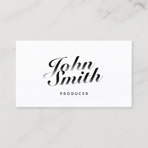 Classy Calligraphic Producer Business Card