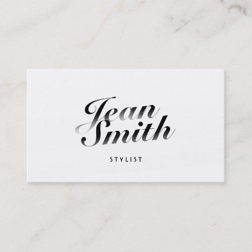 Classy Calligraphic Stylist Business Card
