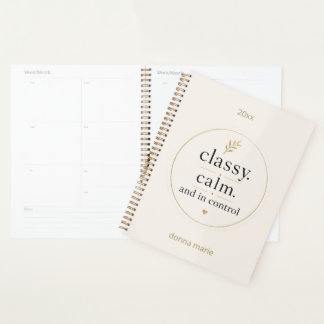 Classy Calm and In Control Productivity  Planner