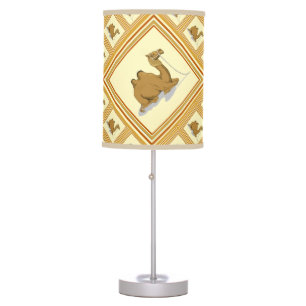 Classy Camel Tile Pattern Table Lamp