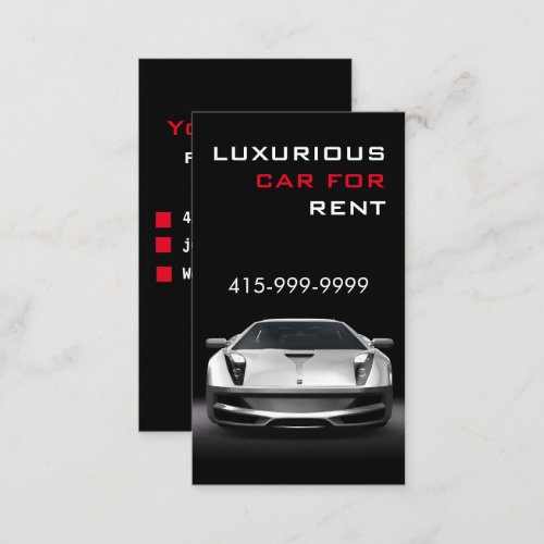 Classy Car Service Or Uber Driver Business Card