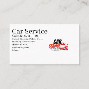 Classy Car Service Or Uber Driver Modern Business  Card