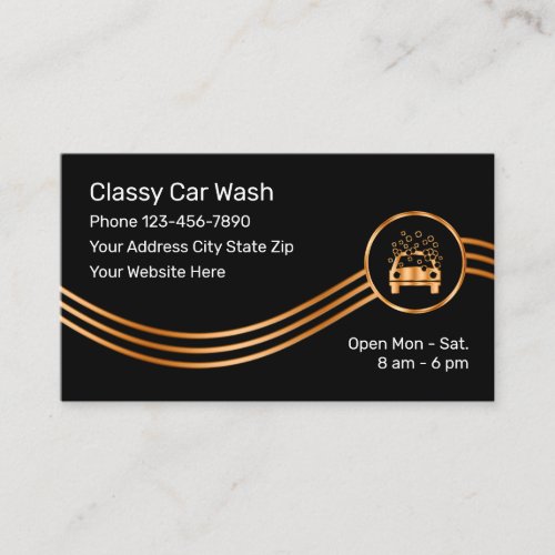 Classy Car Wash Business Cards