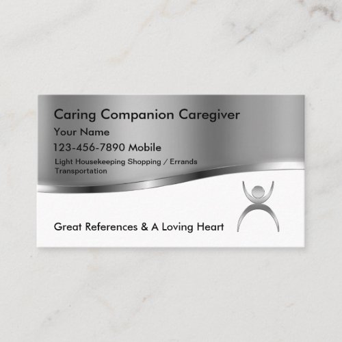 Classy Caregiver Business Cards Template