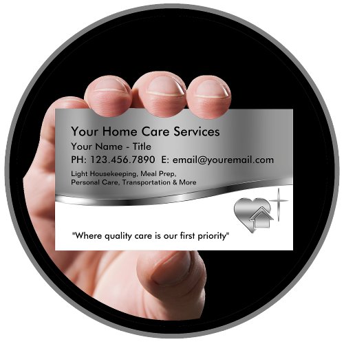 Classy Caregiver Business Cards Template