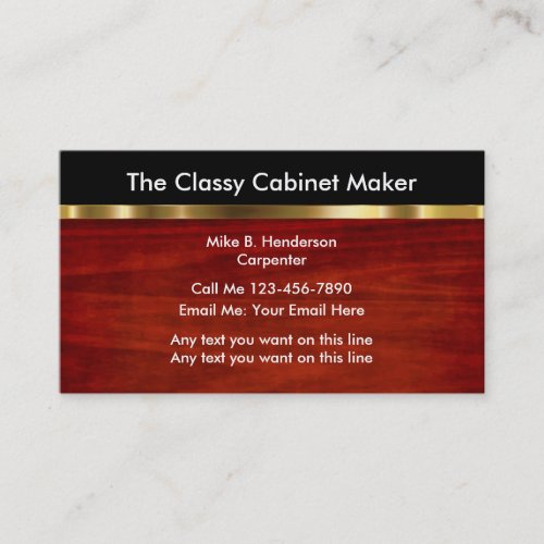 Classy Carpenter Business Cards