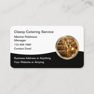 Classy Catering Services Upscale Business Card
