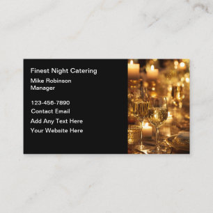 Classy Catering Theme Business Cards