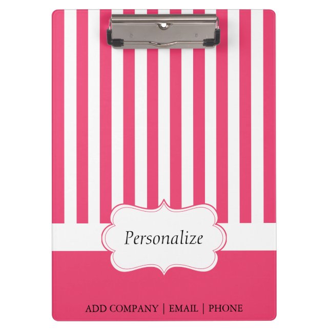 Classy Cayenne Stripes | DIY Text Clipboard (Front)