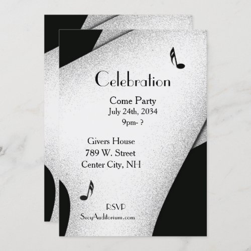 Classy Celebration Party Invitation 5x 7