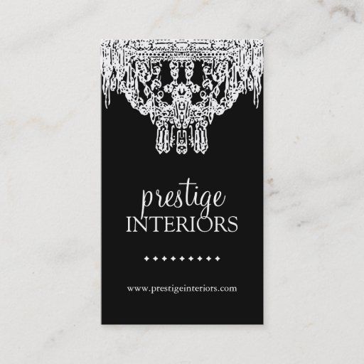 Customizable CLASSY CHANDELIER BUSINESS CARD