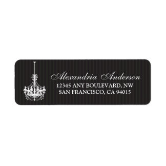Classy Chandelier Return Address Label (white)