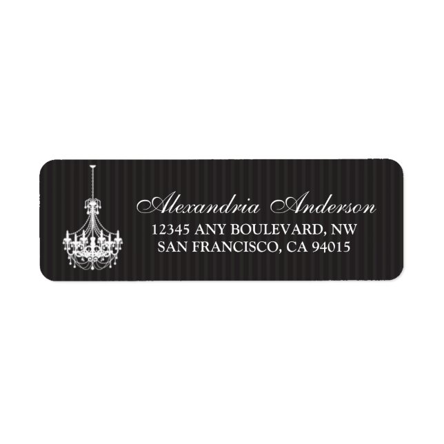 Classy Chandelier Return Address Label (white) (Front)