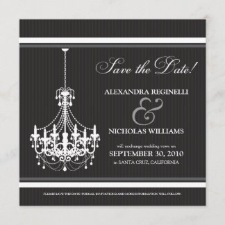 Classy Chandelier Save the Date (black/white)