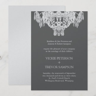 Classy Chandelier Wedding Invitations