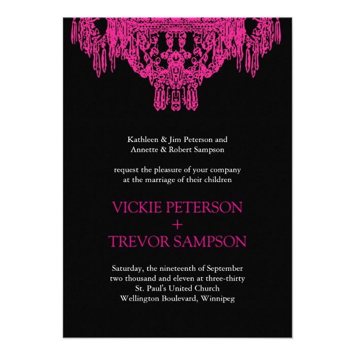 Classy Chandelier Wedding Invitations