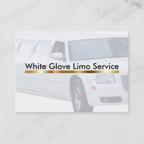 Classy Chauffeur or Limo Service Business Card