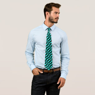 Classy Cheerful Turquoise Dot Pattern Neck Tie