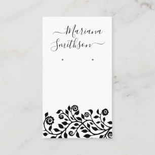 Classy Chic Black And White Earring Display Cards