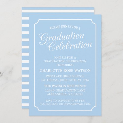 CLASSY CHIC ELEGANT GRADUATION PARTY INVITATION