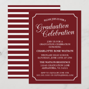 CLASSY CHIC ELEGANT GRADUATION PARTY INVITATION