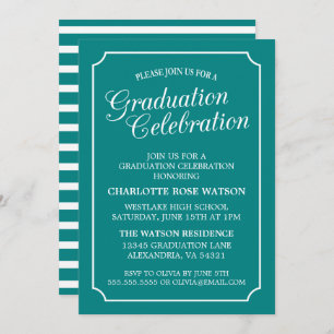 CLASSY CHIC ELEGANT GRADUATION PARTY INVITATION